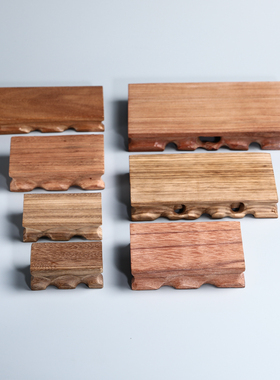 原木平板实木底座雕刻摆件