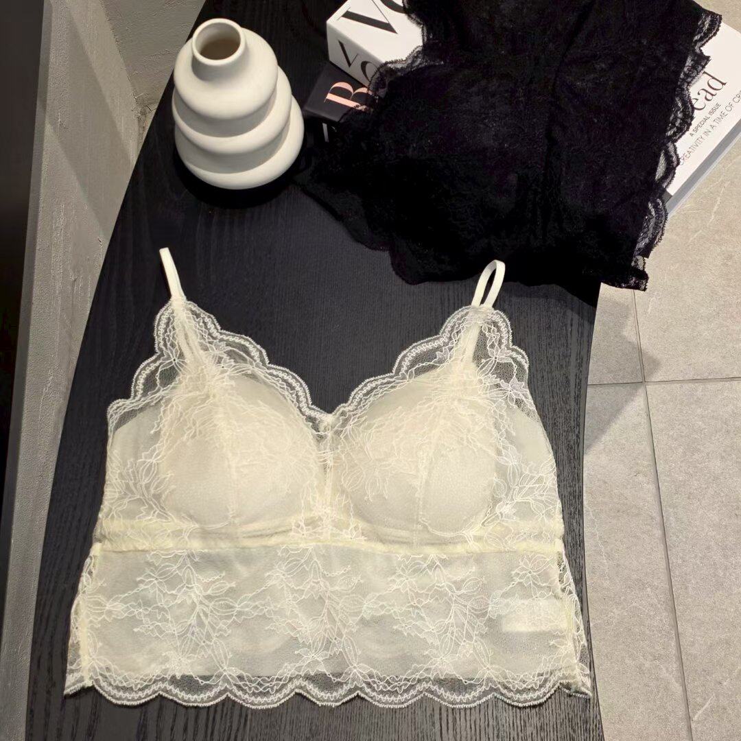 背心抹胸  美背 吊带FLora东大门代购 女 蕾丝 胸垫均码2