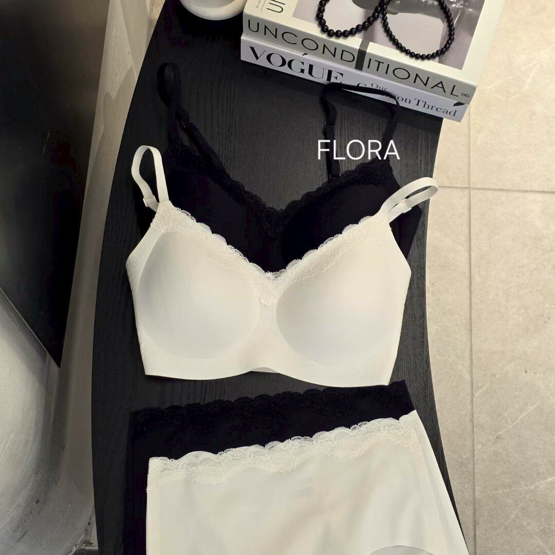 文胸内裤套装 女FLora吊带 新款东大门代购 纯色肩带可调节均码6