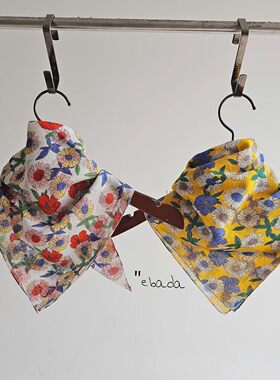 小方巾碎花 围巾 ebada春新款 韩国东大门代购 52cm