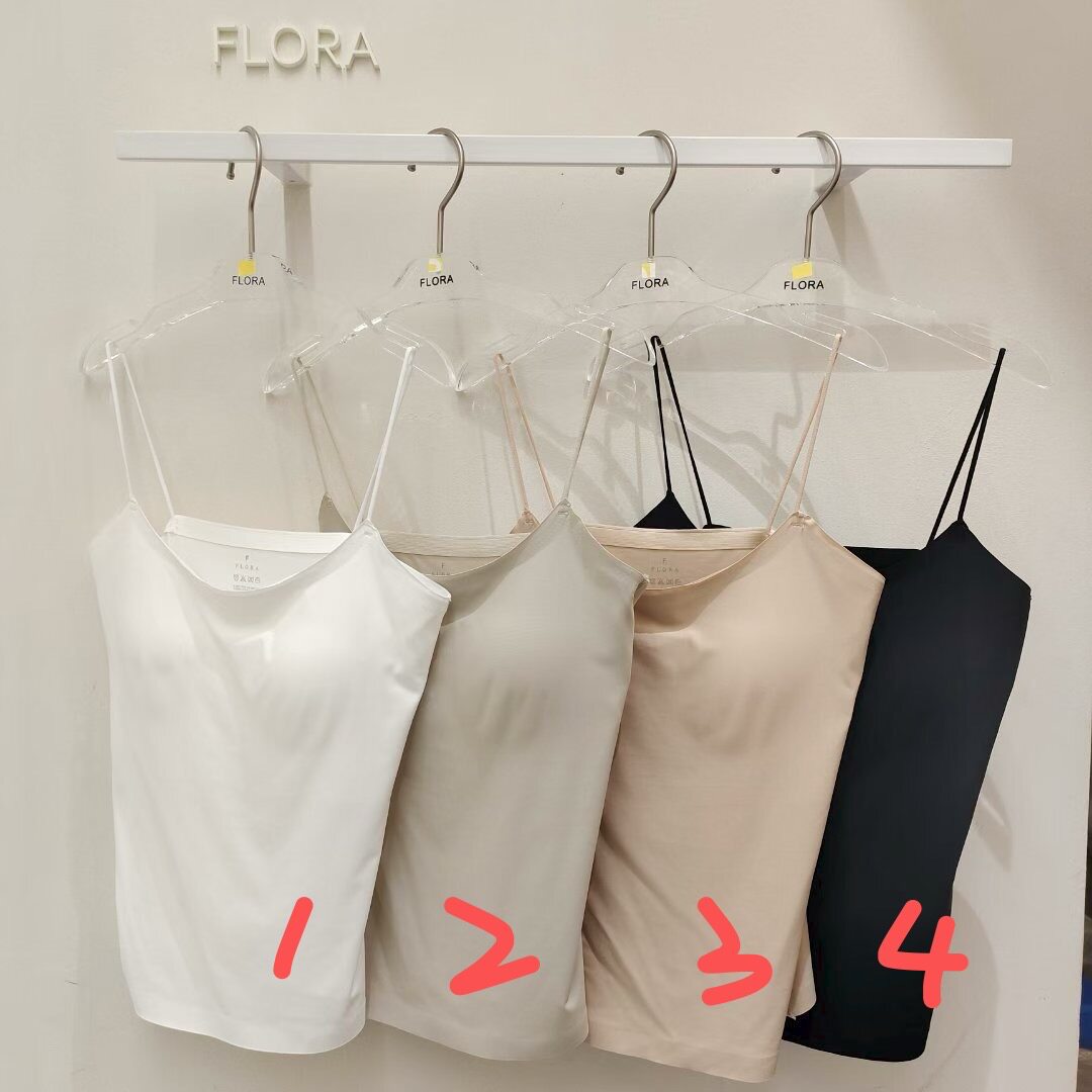 吊带 背心 美背 冰丝凉感 FLORA 韩国东大门代购 胸垫不可拆2