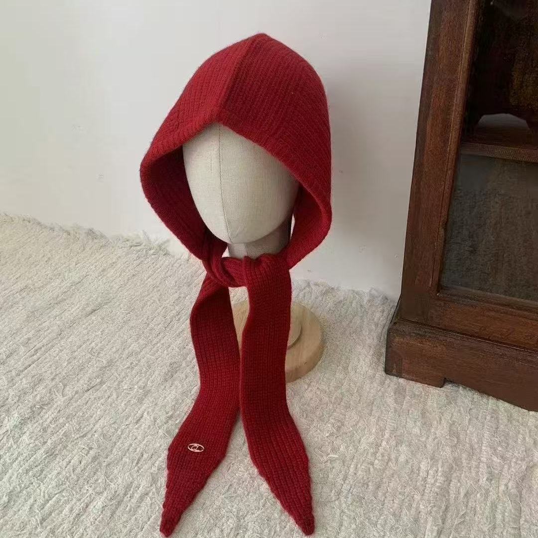 毛线帽子 围巾 针织beige秋冬 东大门代购保暖 可爱纯色均码9