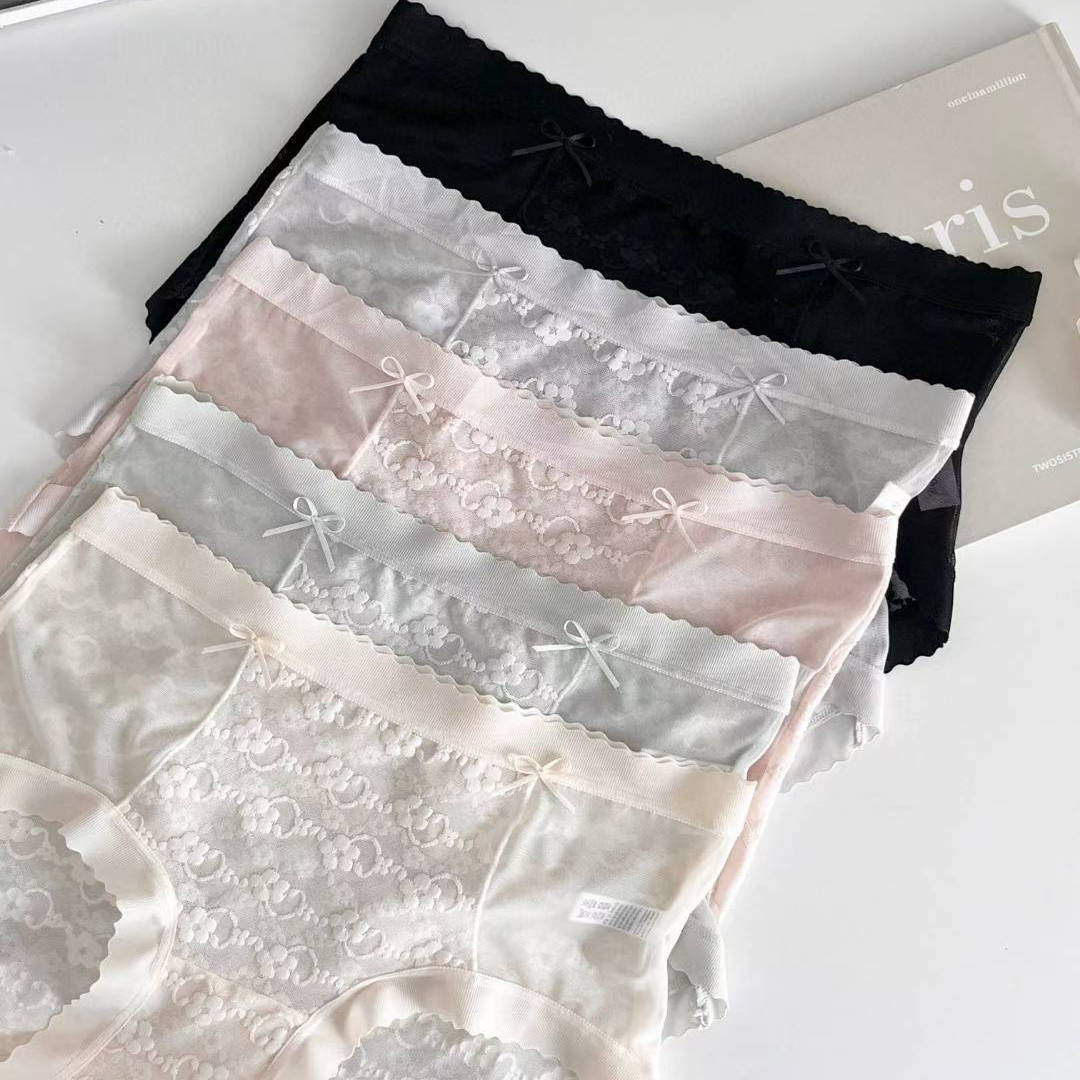 内裤Flora 女士均码韩国东大门代购蕾丝图案 5条一组