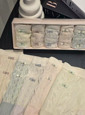 内裤Flora 女士均码韩国东大门代购  蝴蝶结图案 一组1