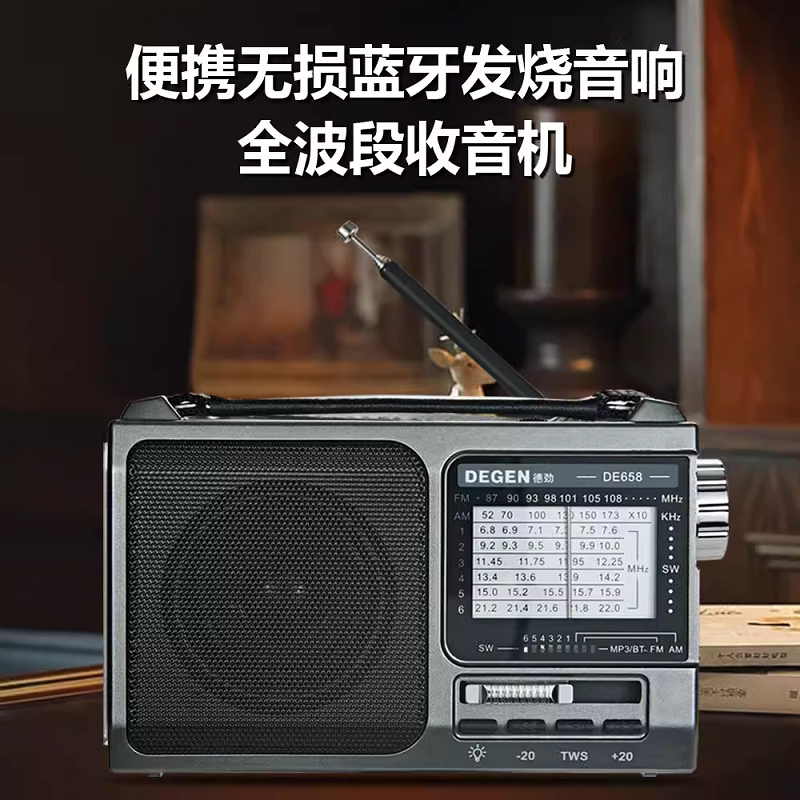 德劲DE658全波段收音机指针调谐