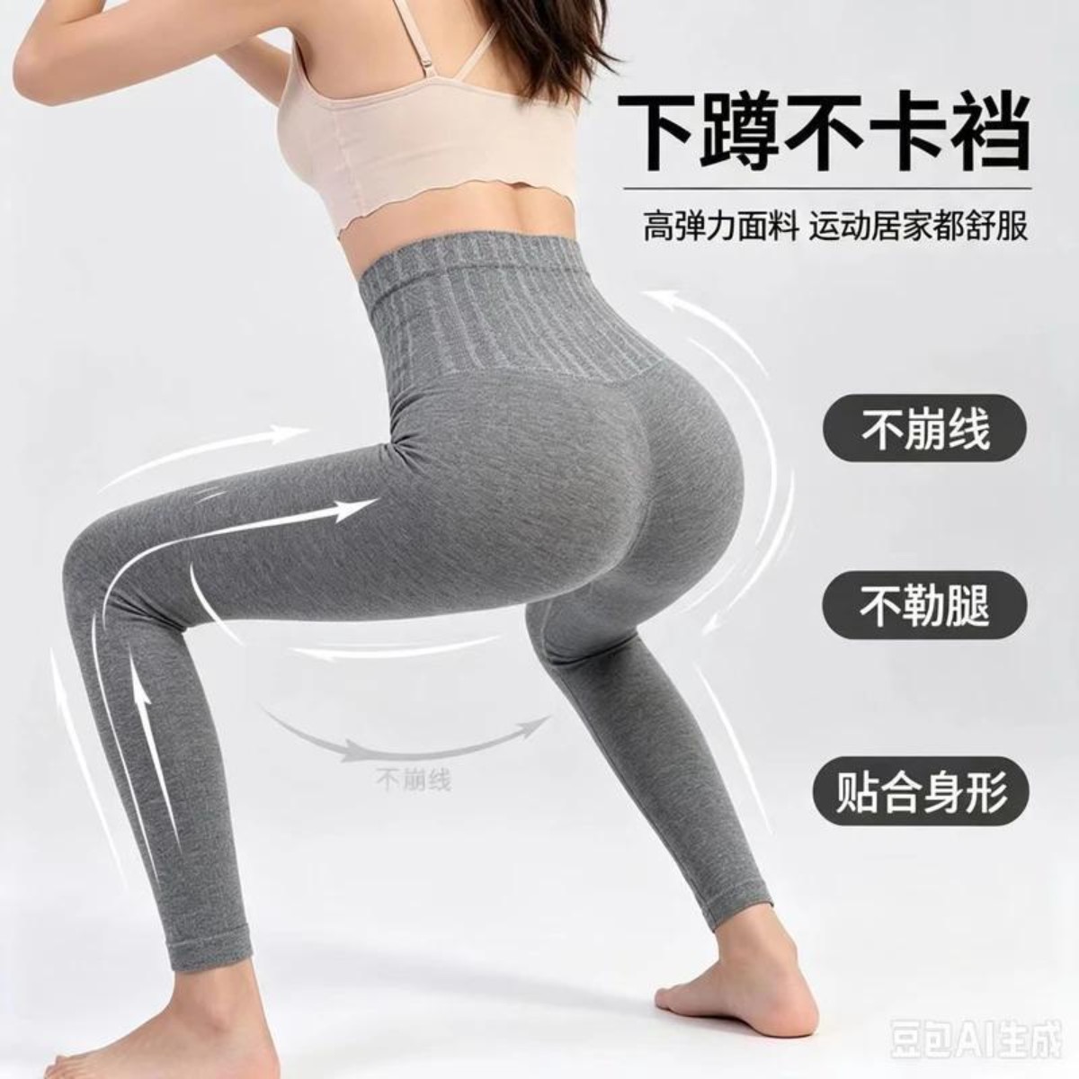 高腰无痕修身收腹薄款保暖秋裤