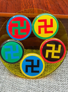 江氏掌中宝8.3CM五行太极八卦万字福补角盘单双面