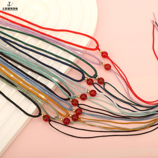 首饰编织绳082款金红珠项链吊坠挂件绳编织手工绳珠宝首饰衔接绳