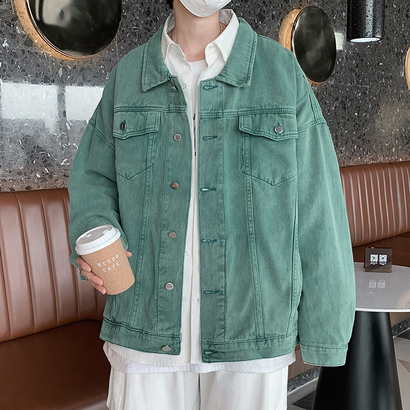 港风褂子青年痞帅大码牛仔夹克