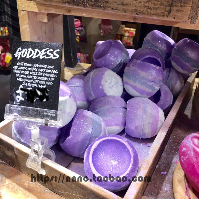 圣诞节限量英国lush花香女神气泡弹200g泡澡沐浴泡泡迷人goddess