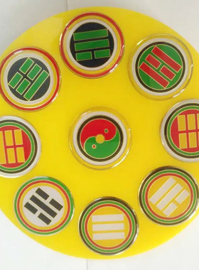 1319纯铜双面五行能量吸财盘五行能量太极盘掌握中宝太极八卦墙贴