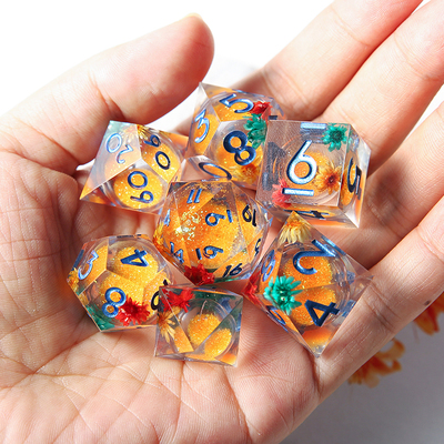 星月宝盒树脂流沙可动跑团骰子