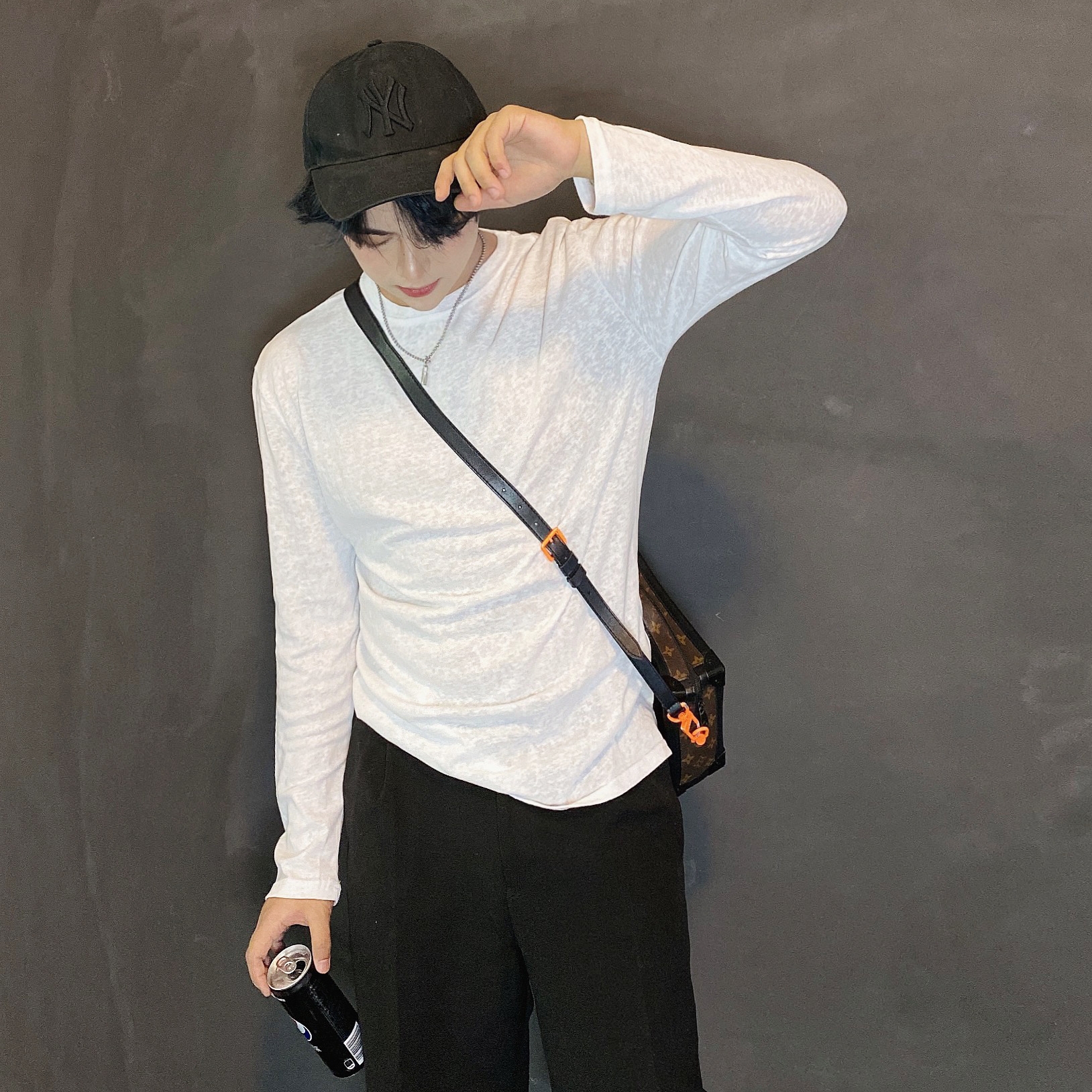 休闲长袖T恤男