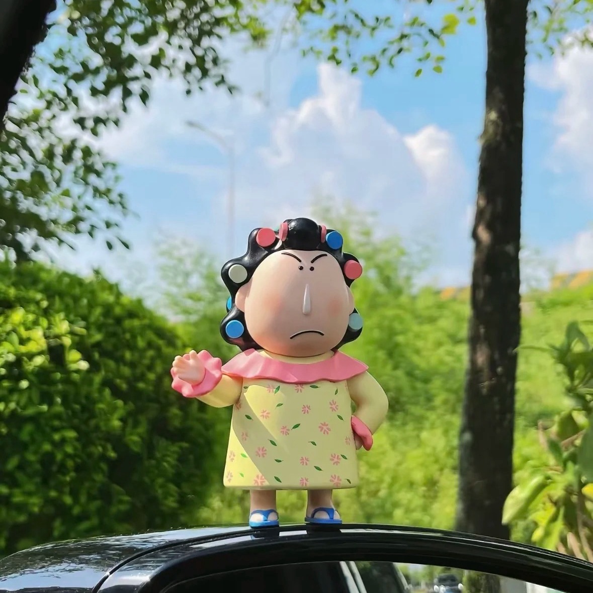 蜡笔小新阿呆汽车尾部摆件
