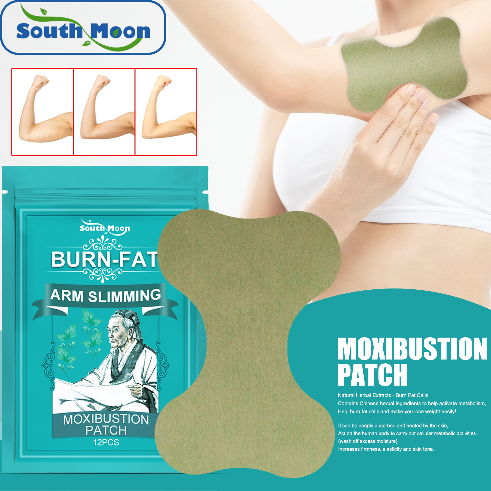 Thin Arm Slimming Moxibustion Patch burn Fat Weight Loss瘦贴 彩妆/香水/美妆工具 化妆/美容工具 原图主图