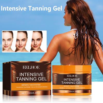 intensive tanning gel Beach helps sunbathe wheat bronze skin