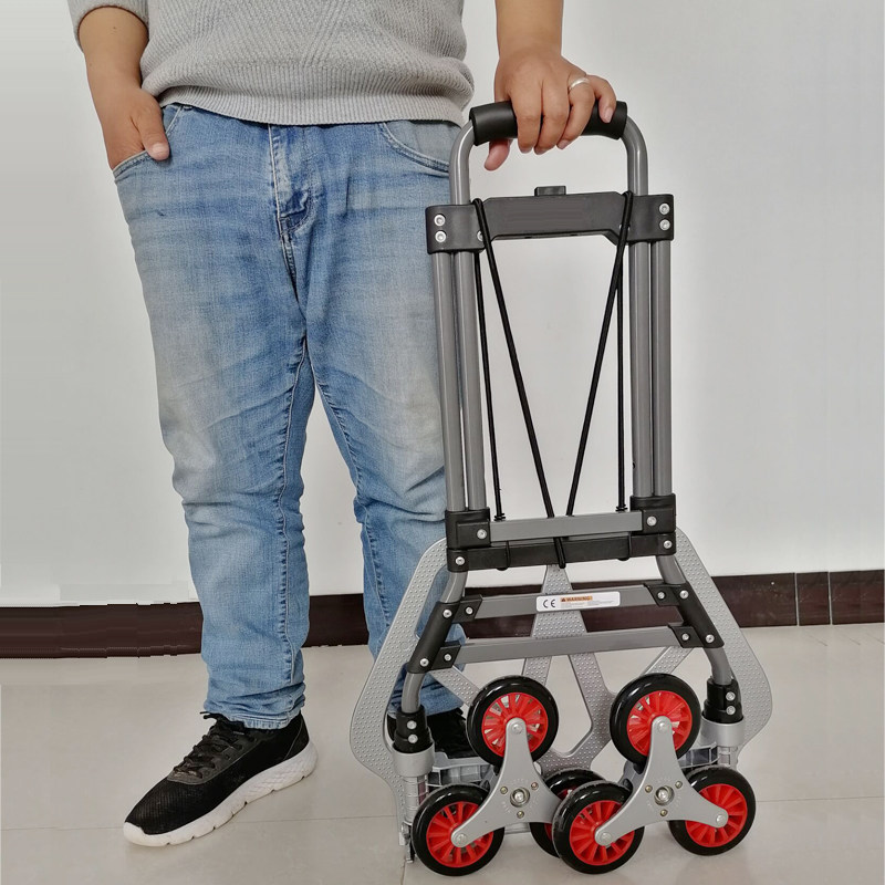 便携爬楼梯神器铝合金家用购物行李车上下楼梯静音折叠手拉拖货车