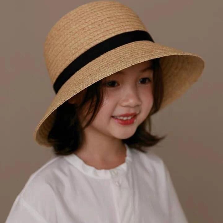 男女儿童拉菲草出游遮阳防晒旅游帽子