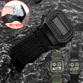 适配casio卡西欧小方块AE 216弹性磁扣尼龙手表带男 1200 1300