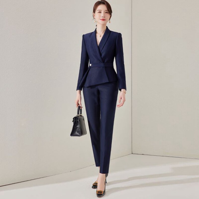 艾尚臣珠宝店经理店长爱尚臣房地产中介售楼部工作服西装套装女秋