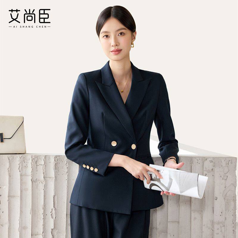 艾尚臣西装套装女珠宝店西服阔腿裤酒店前台售楼部置业顾问职业装