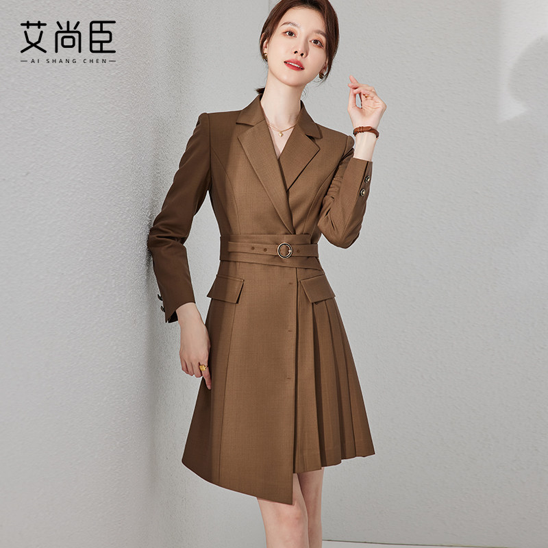 艾尚臣主持人气质西装裙美容院工装职业装连衣裙女爱尚臣面试正装