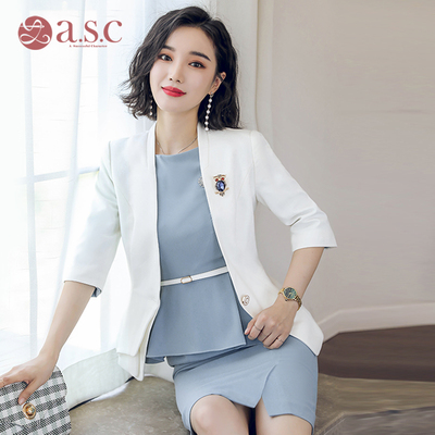 艾尚臣职业套装女美容师工作服春