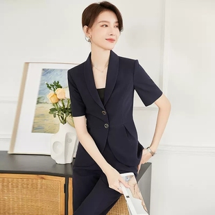 房地产工作服女夏款家具建材销售酒店经理爱尚臣置业顾问职业套装