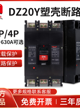 德力西DZ20Y 3300空气开关塑壳断路器总开3P100 160 225 400 630A