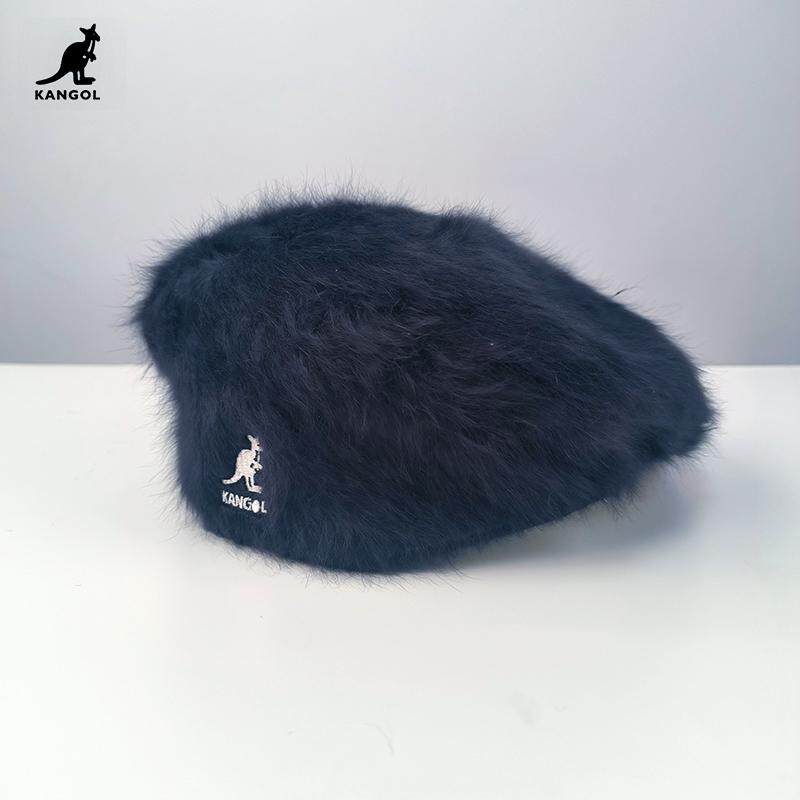 女帽纯兔毛袋鼠鸭舌泫雅同款百搭