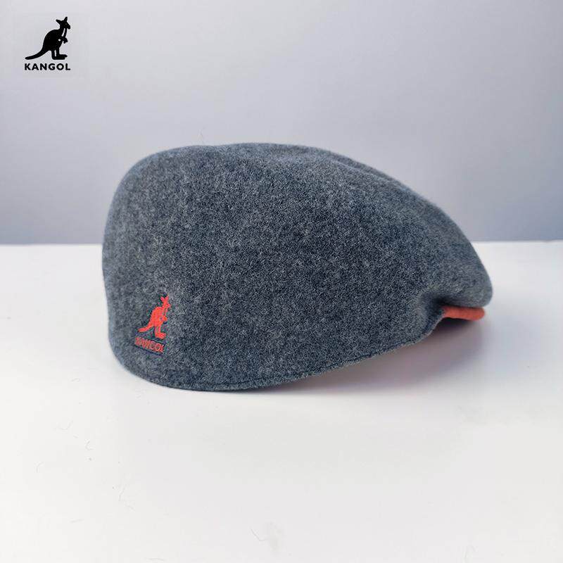 Kangol贝雷帽袋鼠羊毛针织帽