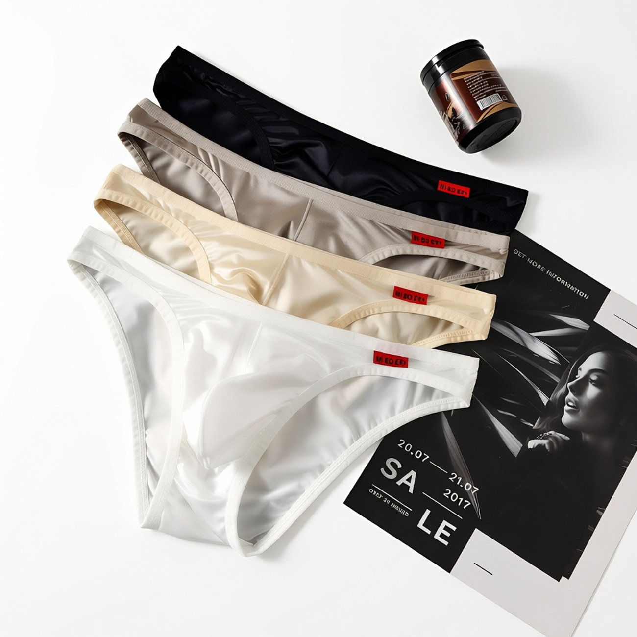 2026新款男士三角内裤男生冰丝缎面性感轻奢感男款透气低腰短裤头