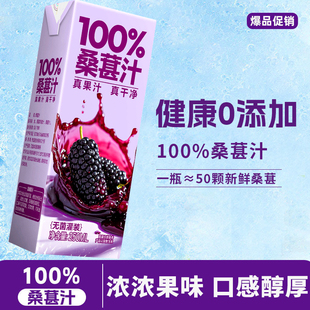 桑葚汁100%果汁不加糖無添加純果蔬汁枸杞桑葚原漿液 活動特價