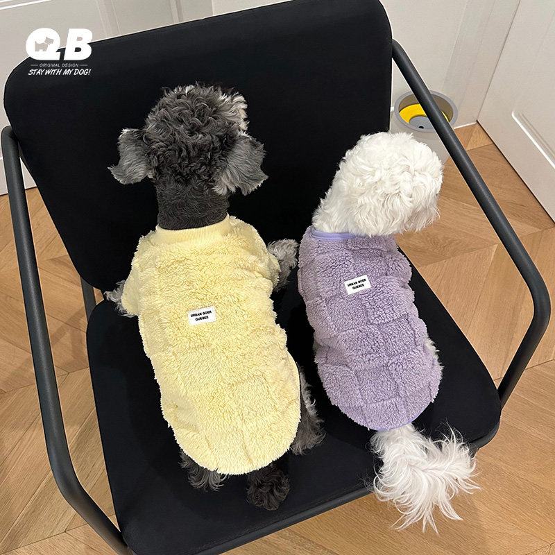 QB宠物猫狗加绒加厚毛毛衣保暖冬