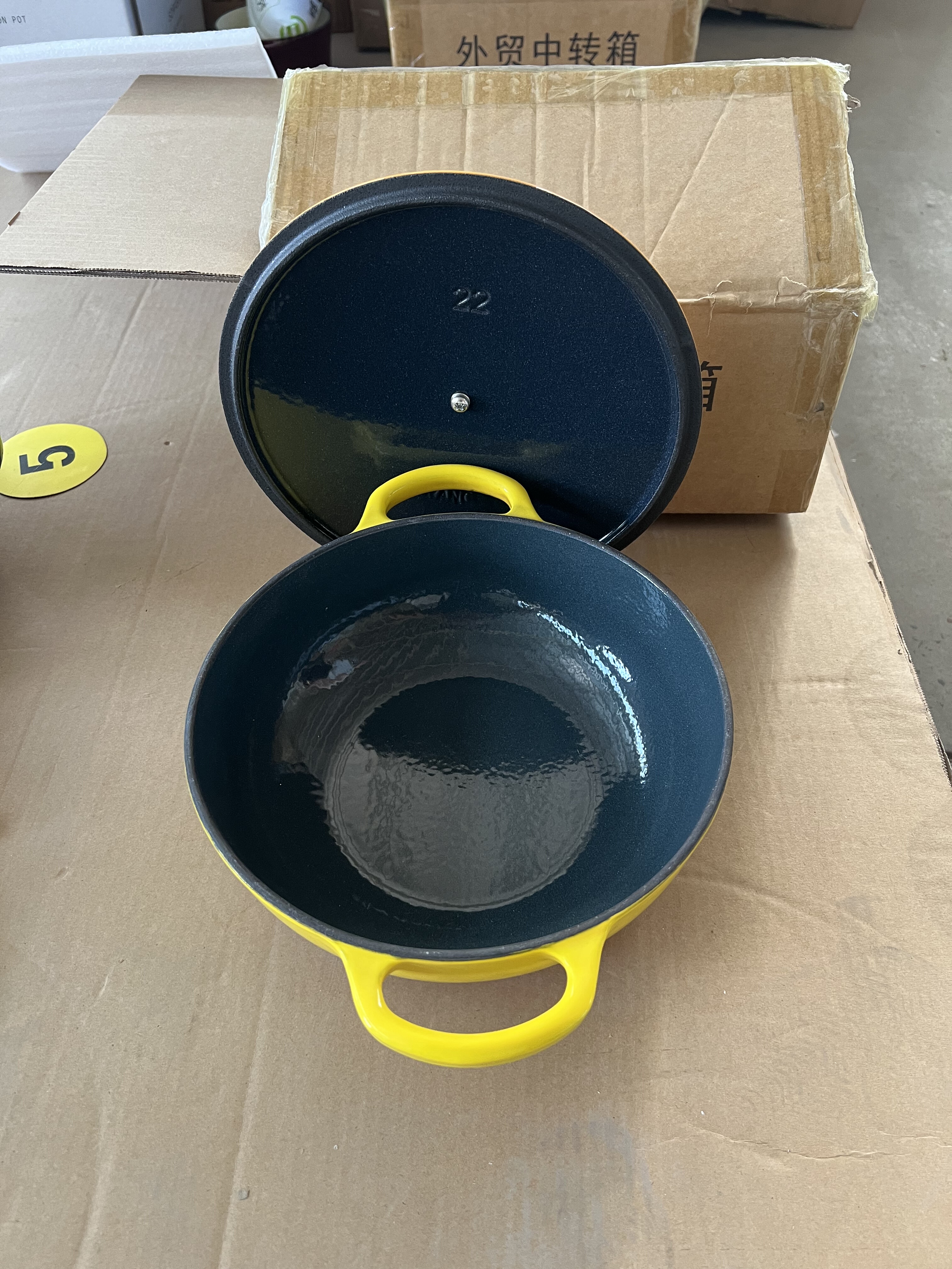 22cm出口欧美铸铁珐琅锅家用炖锅汤锅电磁炉燃气灶通用