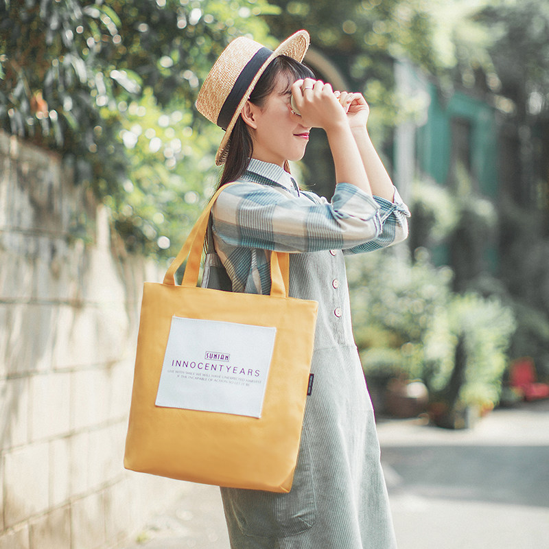 chic帆布包女文艺单肩森系原宿风韩国简约百搭ulzzang复古手提袋|ruв категории Сумки, Г - жа сумки - от Buy2taobao.com для оказания профессиональной услуги покупки агента Taobao