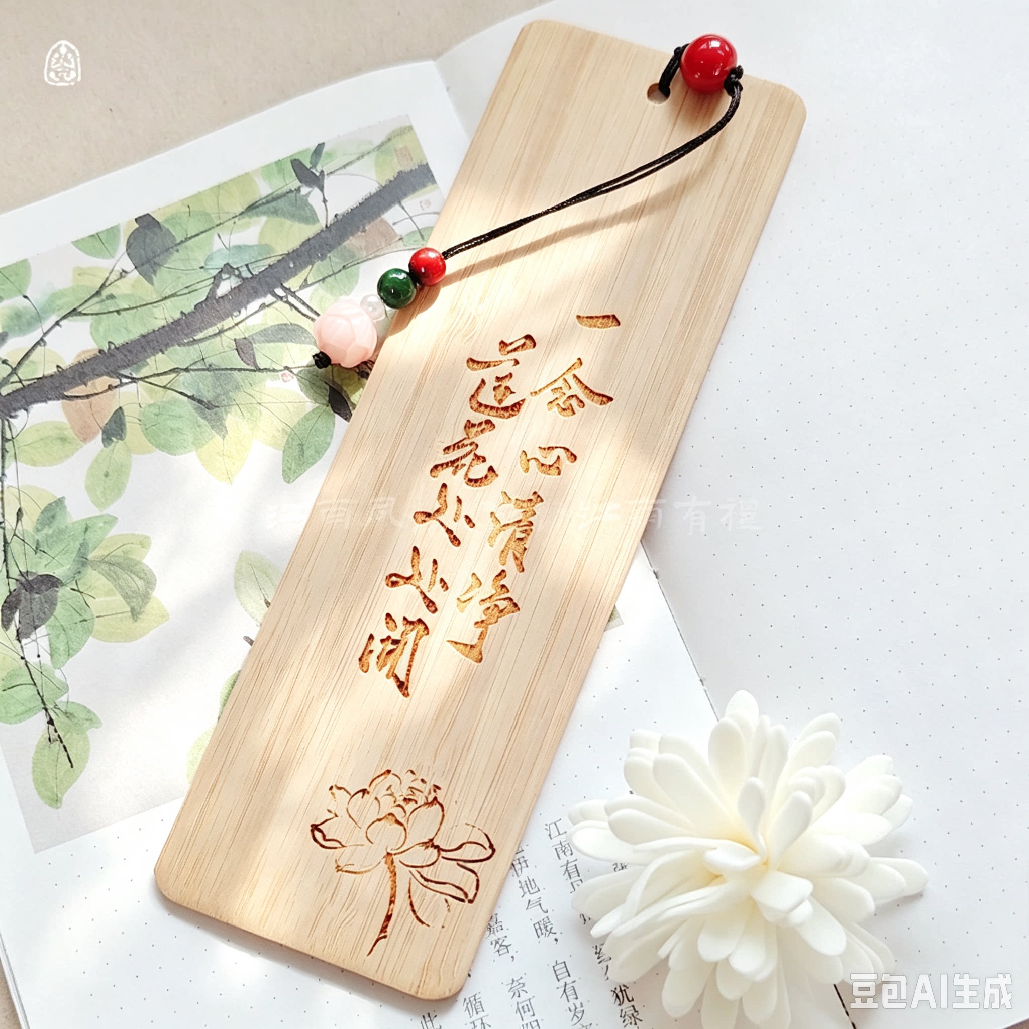 莲花楼书签书法设计内容定制图片