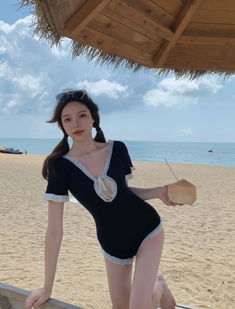 小个子泳衣xs码显瘦遮肚学生保守145/150cm矮个连体游泳衣xxs码