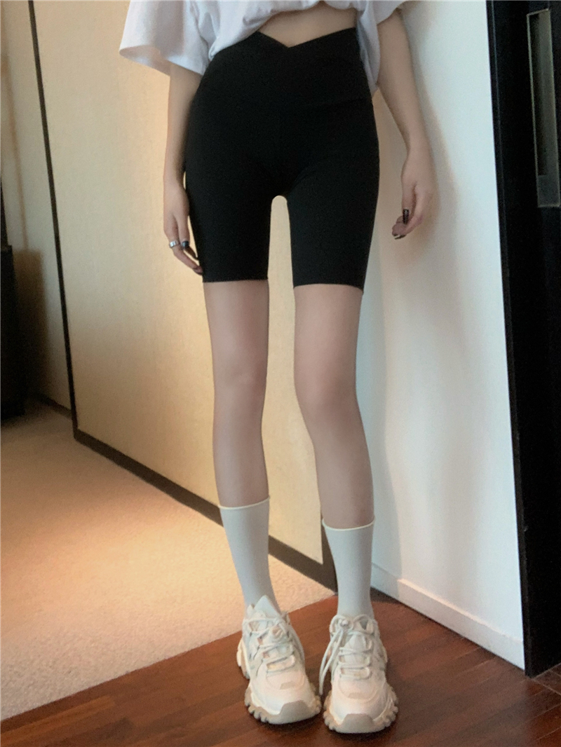 145/150cm矮小个子弹力瑜伽高腰收腹提臀五分健身芭比裤xxs加小码