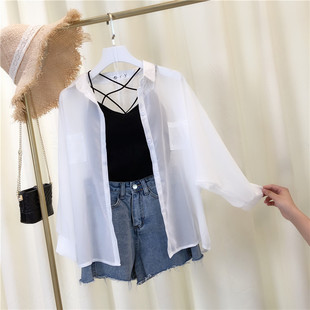 空调加小码 145 衬衫 薄款 xxs 150cm矮小个子衣外套外搭雪纺开衫