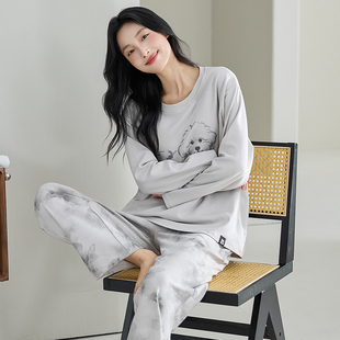 150cm小矮个子睡衣长袖纯棉套头小款家居服全棉睡衣套装薄款xxs码