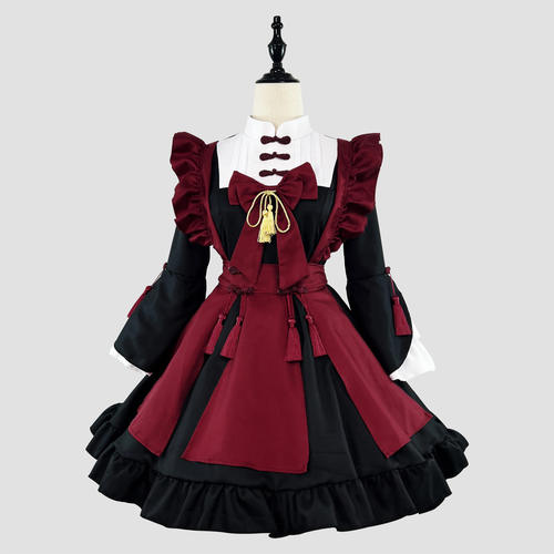 150cm小矮个子中国风春节元宵LOLITA女仆装女仆服 COS演出服xs码