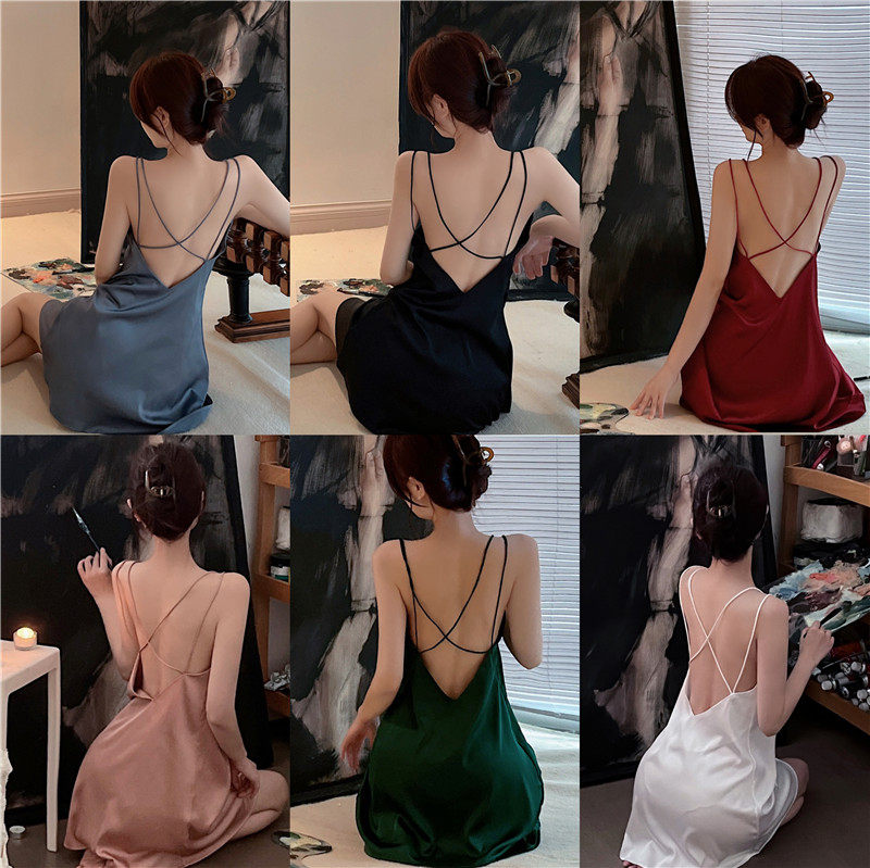 150cm矮个子短款吊带睡裙xs码145小个生睡衣小码性感美背连衣裙