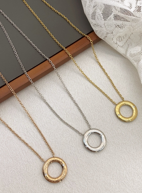 镀金铜铸十字链女精致时尚项链