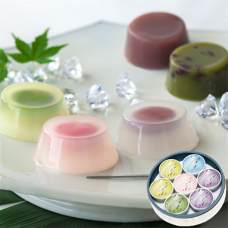 鼓月抹茶樱花水羊羹日式糕点