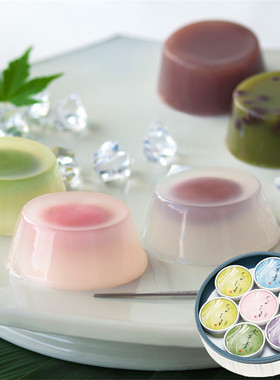 日本直邮京菓子处鼓月抹茶樱花水羊羹日式糕点零食礼盒礼物7枚入