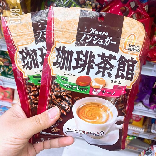 日本进口kanro糖甘乐双味硬糖果咖啡糖抹茶味红茶馆甘露喜糖60g
