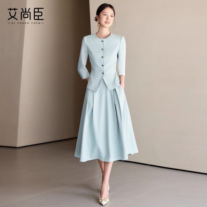 艾尚臣職業套装女夏西装重要场合通勤职业套裙咨询顾问经理工作服