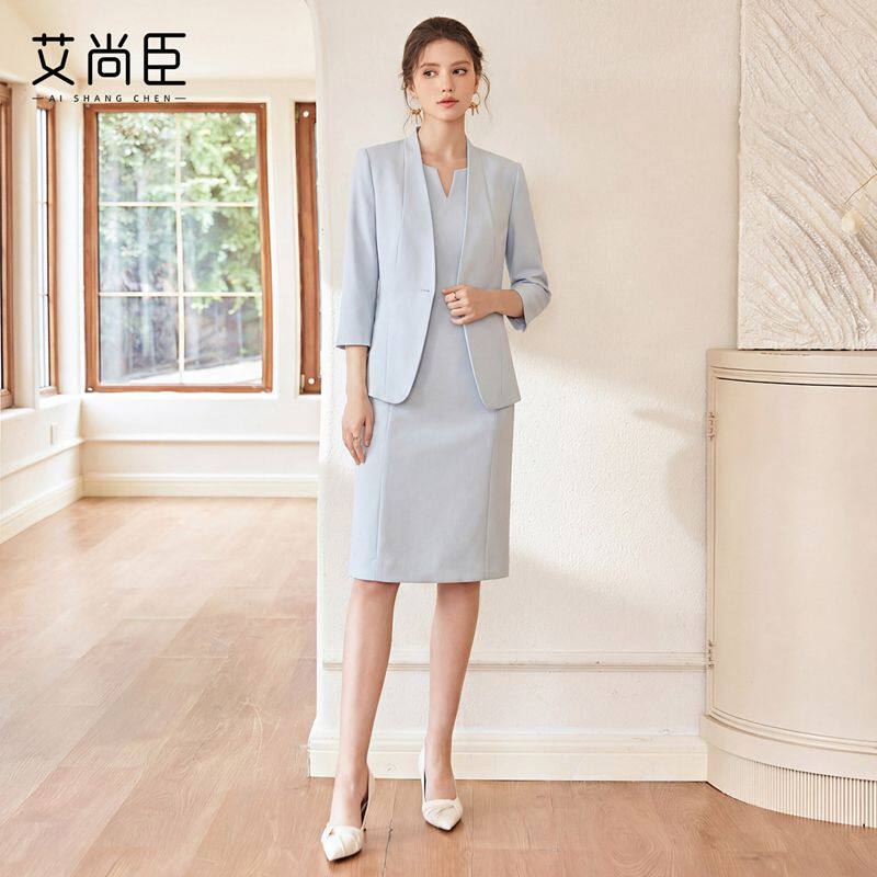 艾尚臣西装连衣裙套装女美业老师咨询顾问美容院店长经理前台工装