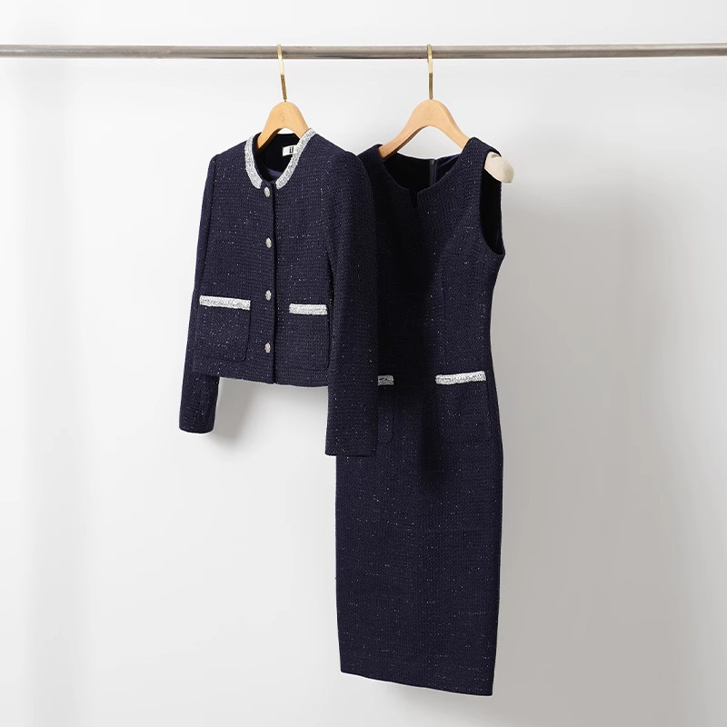 艾尚臣背心裙女两件套爱尚臣高级感老板娘店长经理小香风职业套装